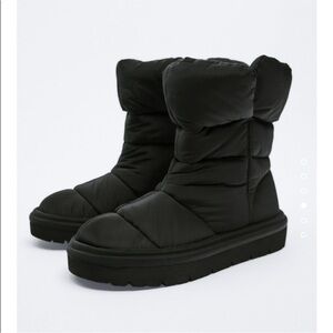 NWT Zara Quilted boots size 7.5